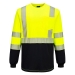 Portwest Black Bottom Pocket T-Shirt, Long Sleeve - FHIVISTEES197